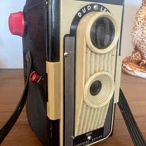 Vintage Imperial Reflex Duo Lens Camera - Black and Cream